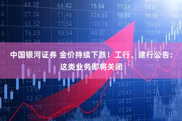 中国银河证券 金价持续下跌！工行、建行公告：这类业务即将关闭